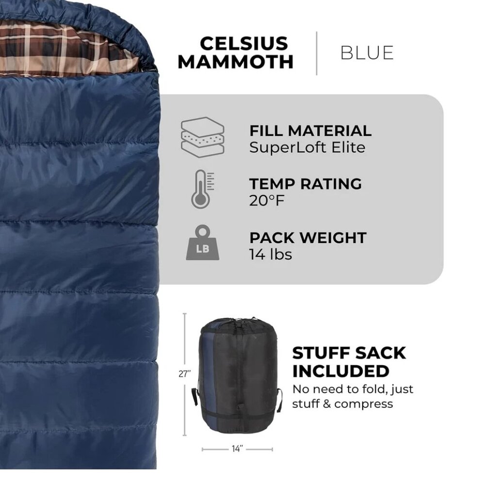 TETON 20˚F Mammoth Double Sleeping Bag - Picture 2 of 4
